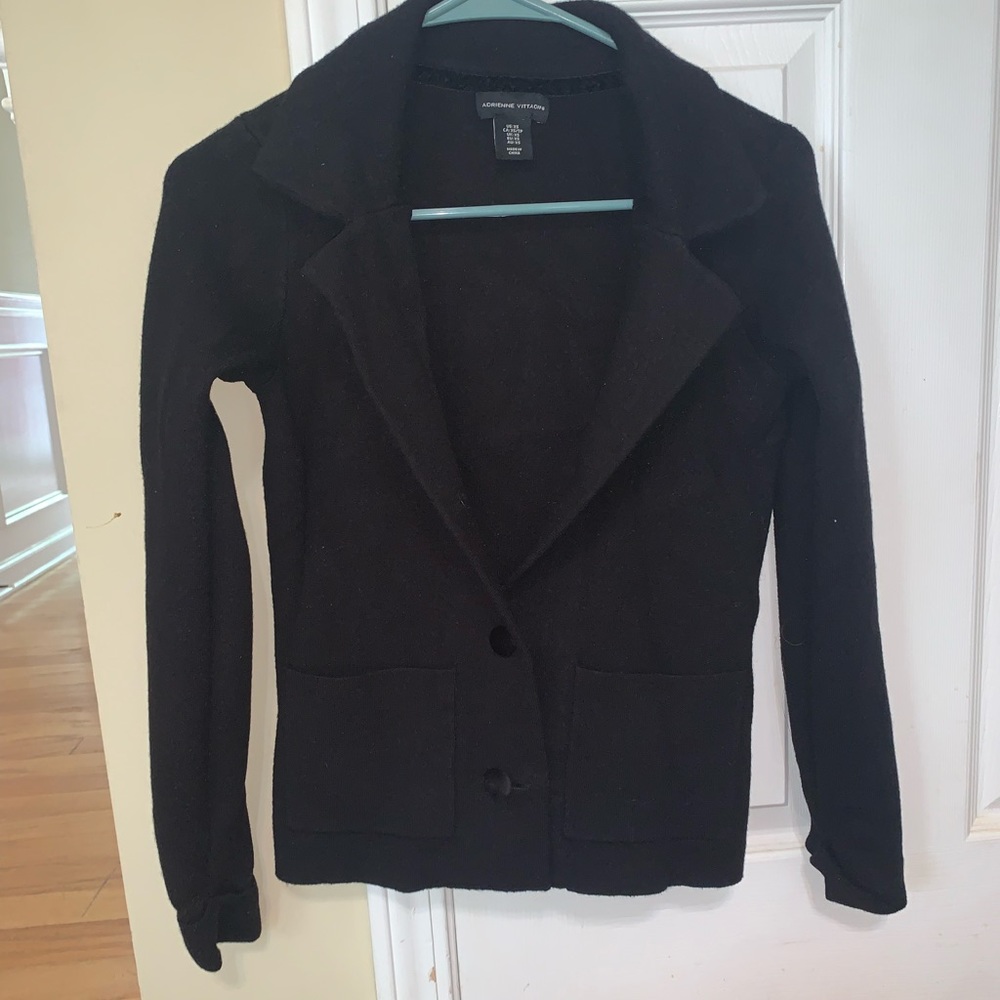 Black button down heavy blazer